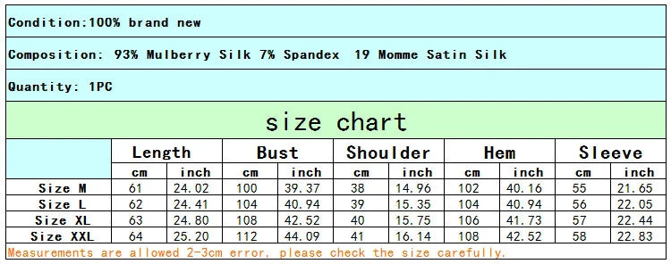 Women Satin Silk Shirt 93% Mulberry Silk 7% Spandex 19 Momme Classic Long Sleeve Blouse Solid Color Office Top for Women M L XL XXL
