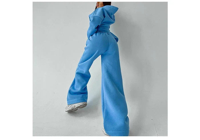 Women Oversized Tracksuit Set with Hoodie and Sweatpants Comfortable Two Piece Outfit