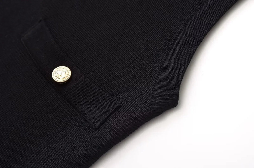 Yellow Knit Pleated Hem Mini Dress With Front Pockets