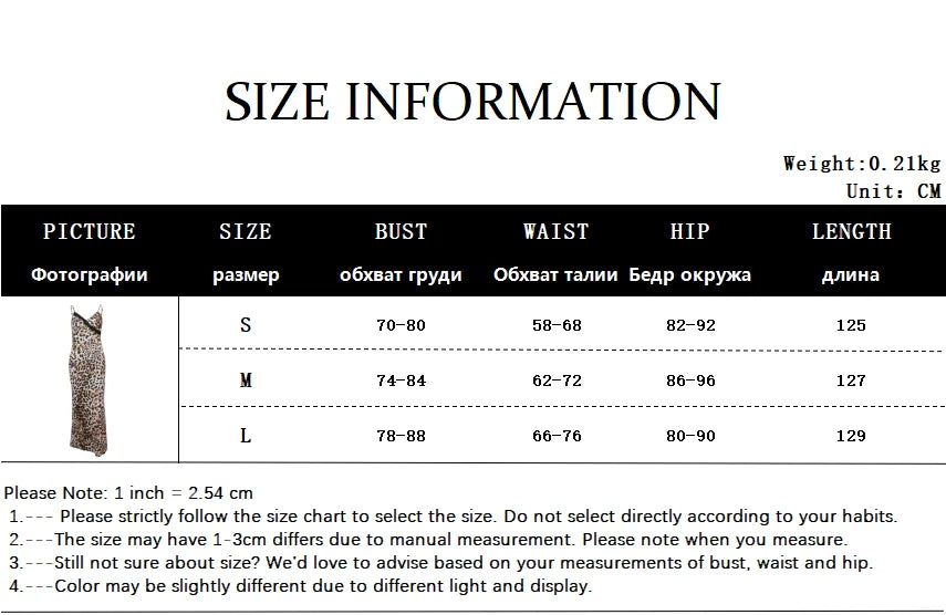 Leopard Print Slip Dress V Neck Sleeveless Party Dress