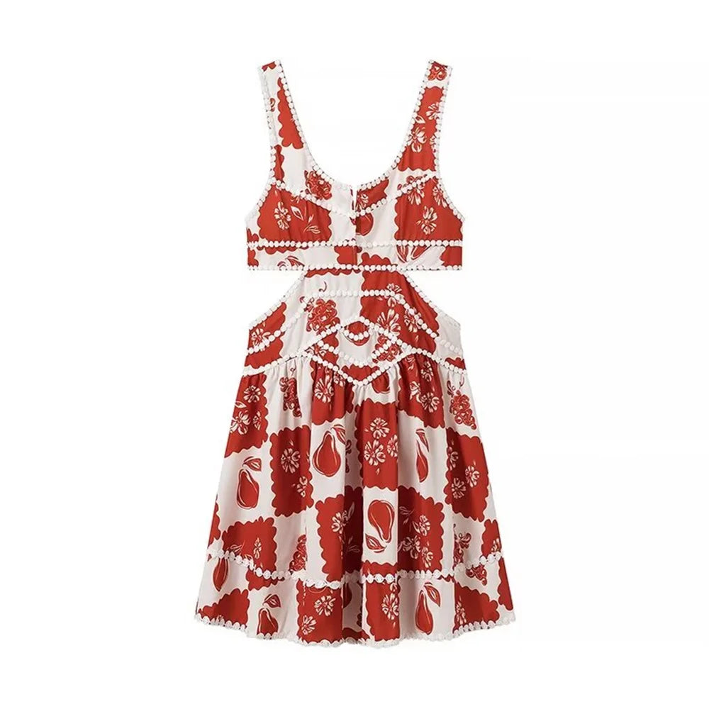 Chic Slim Fit V Neck Camisole Dress For Women Casual