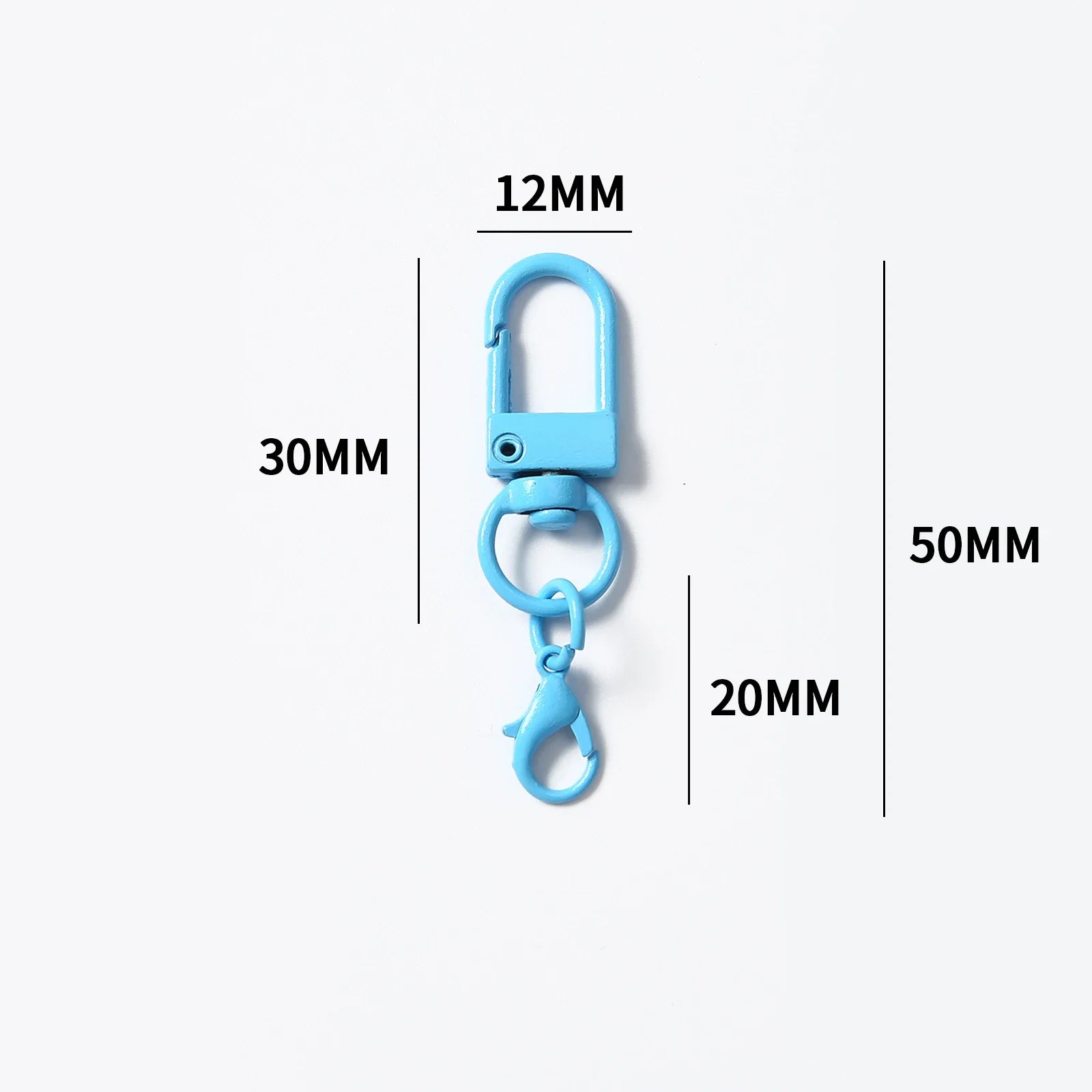 Colorful Carabiner Clasp Key Chain Rotating Keyrings for DIY Key Chain Bags and Pendants Accessories 10 50 100 Pcs Set