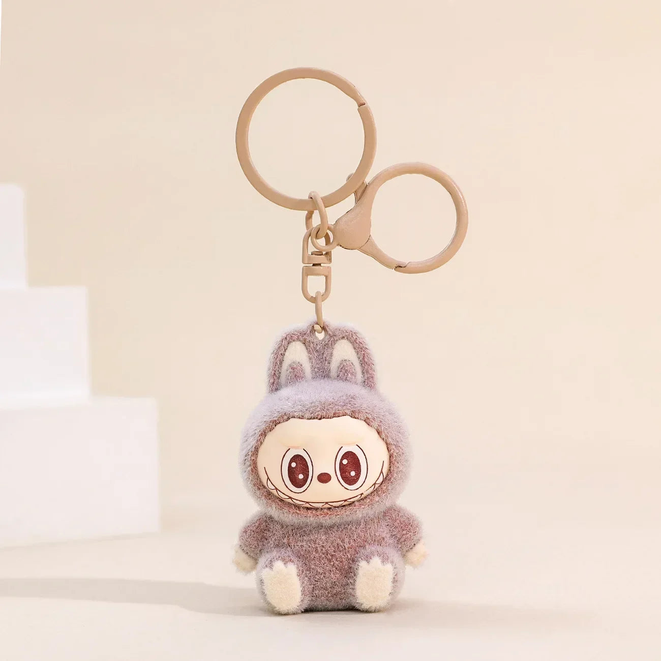 Kawaii Labubu Doll Keychain Cute PVC Pendant Toy Phone Bag Charm Car Accessories