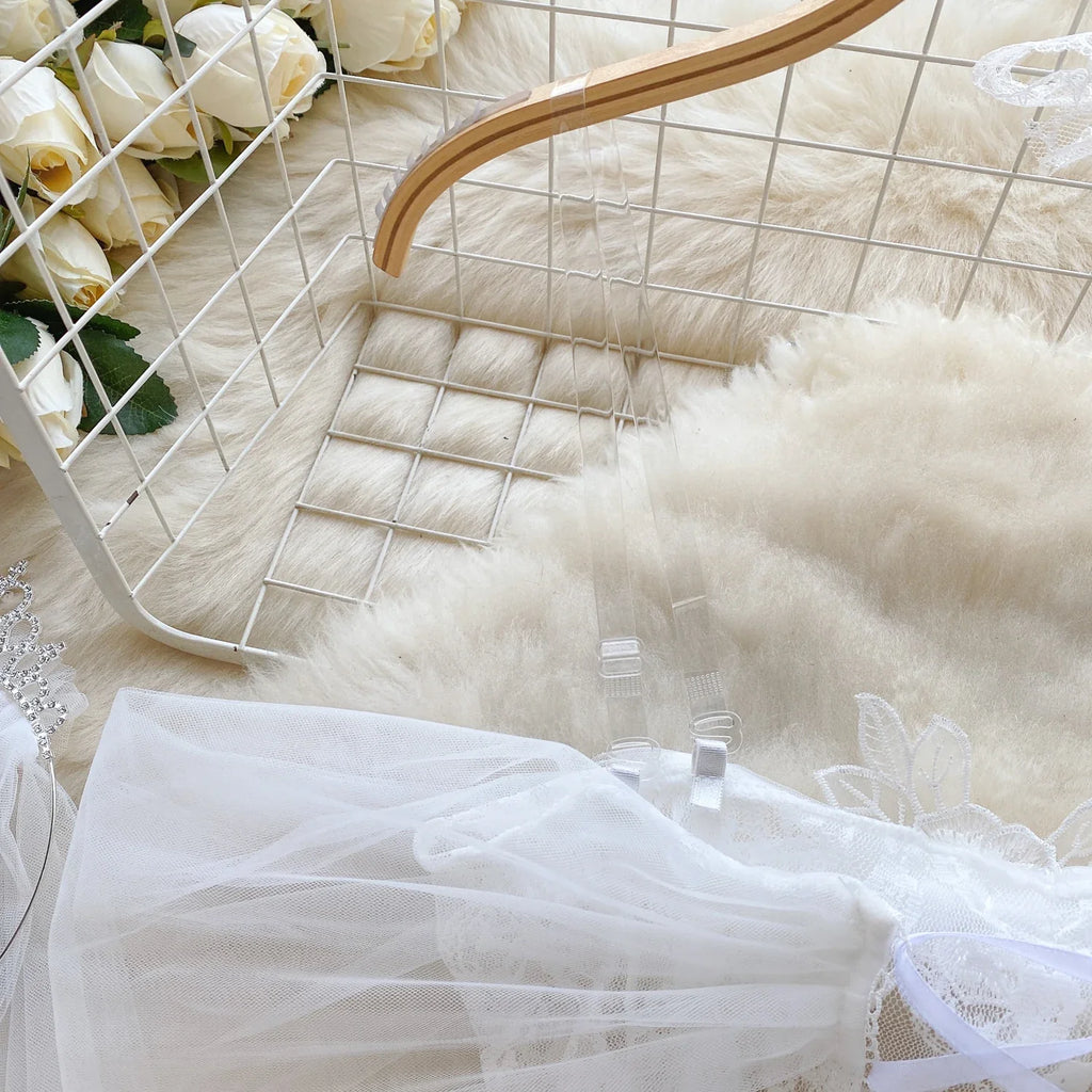 Sexy See Through Lace Bridal Dress One Shoulder Costume