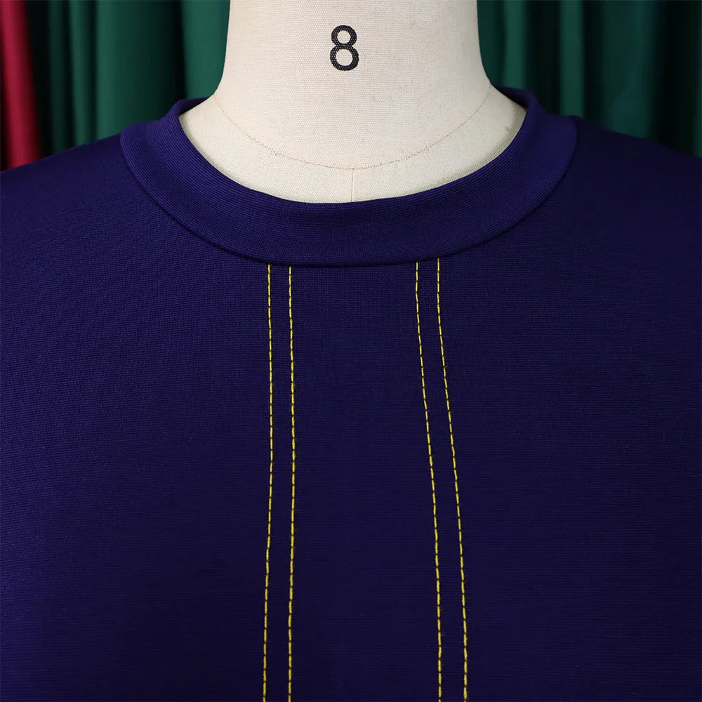 Elegant Party Dress For Women O Neck Pleated A Line Midi