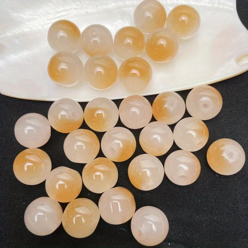 8mm Dual Color Glass Loose Beads for DIY Jewelry Making 50pcs Sweet Style Decorative Beads