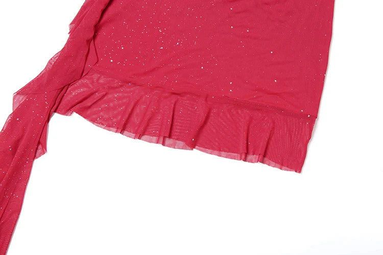 Sequin Bodycon Dress With Tassel Detailing For Beach