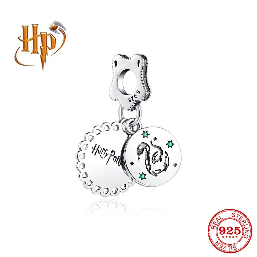 925 Sterling Silver Hat Flower Fairy Charm Bead for DIY Jewelry Bracelets and Pendants