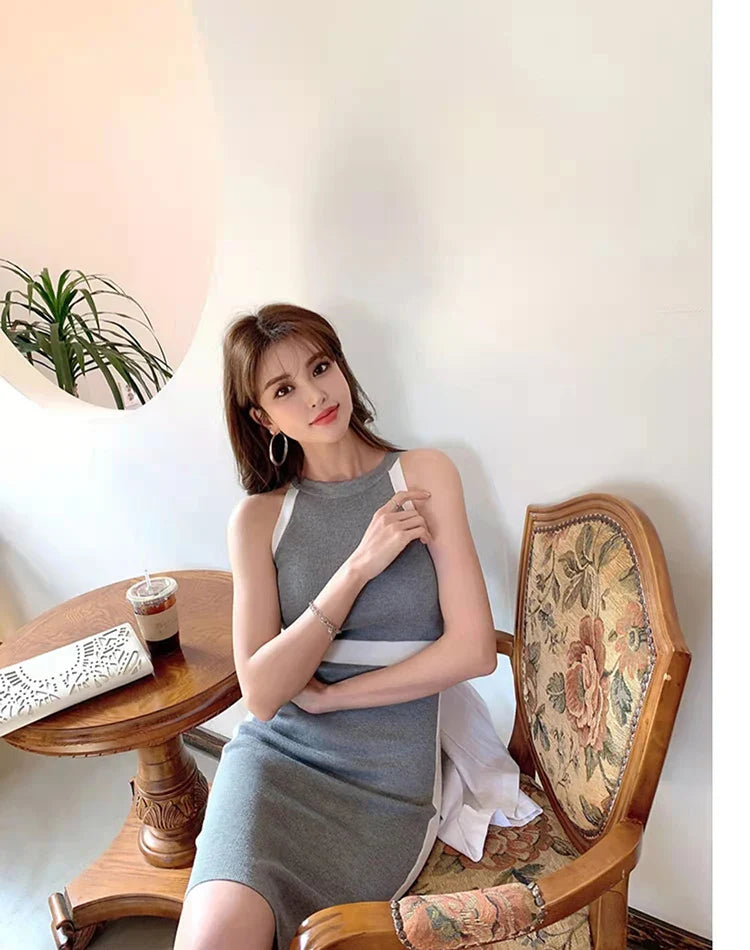 Womens Summer Bodycon Maxi Dress Sleeveless Bandage Knit