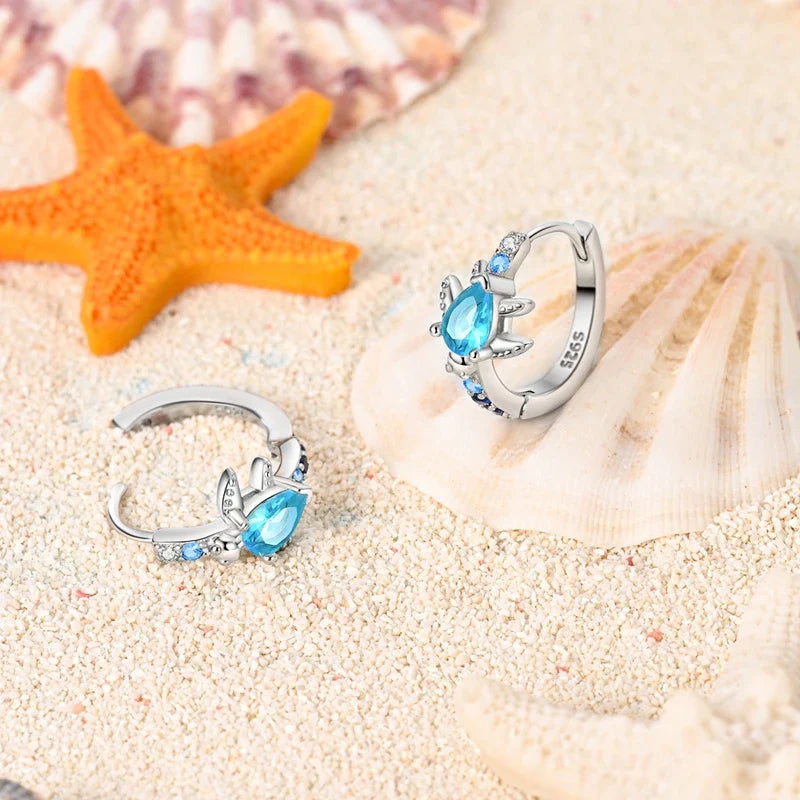 Colorful Butterfly Bee Ladybug Rainbow Flower Earrings in 925 Sterling Silver for Women Fashion Jewelry Gifts