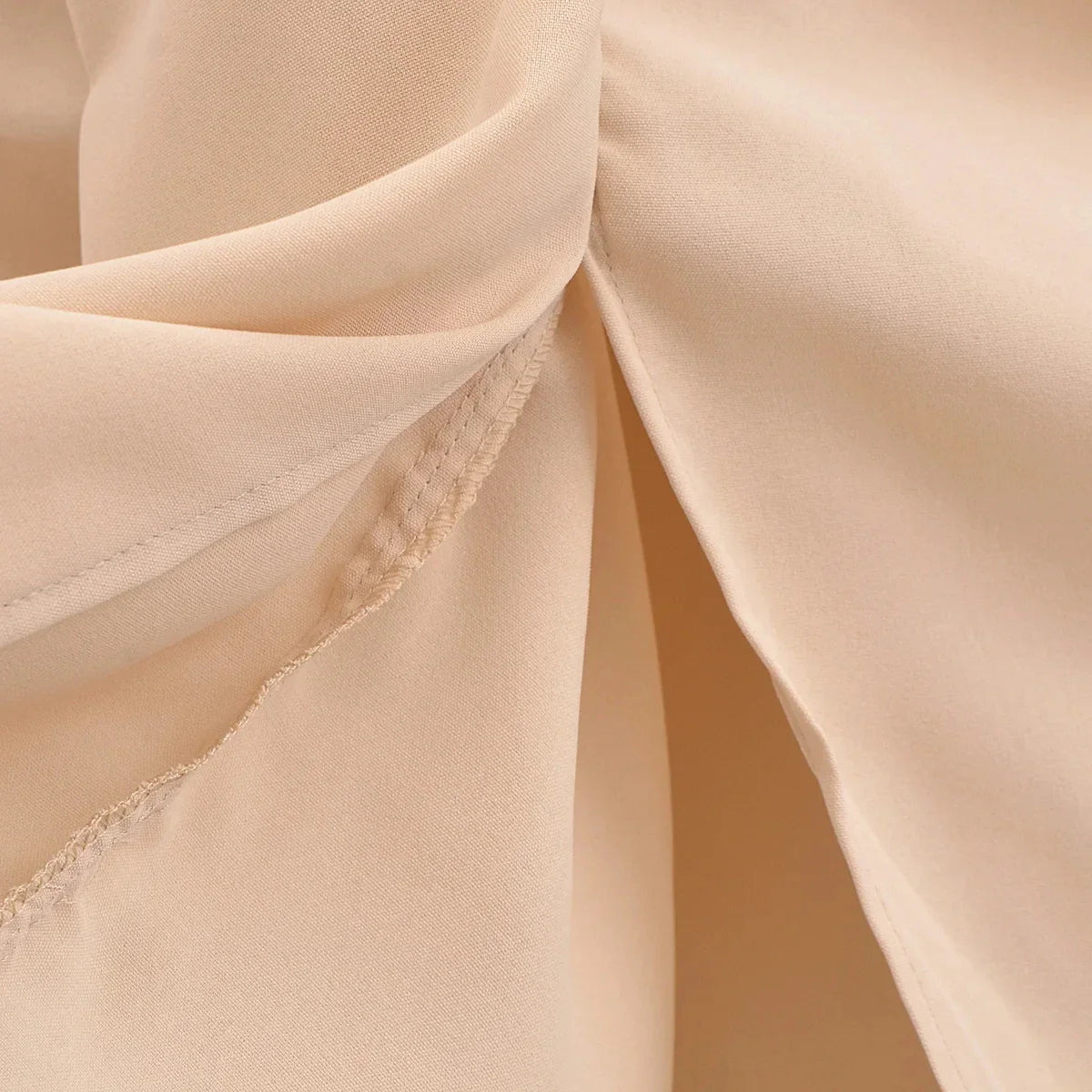 Women Elegant Solid Waist Draped V Neck Evening Dress