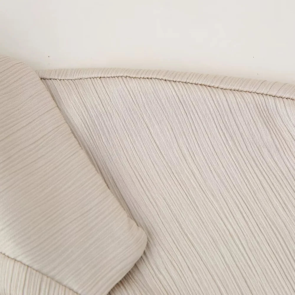 Women's Double-Breasted Blazer and Wide Leg Pants Two Piece Set for Casual Homewear