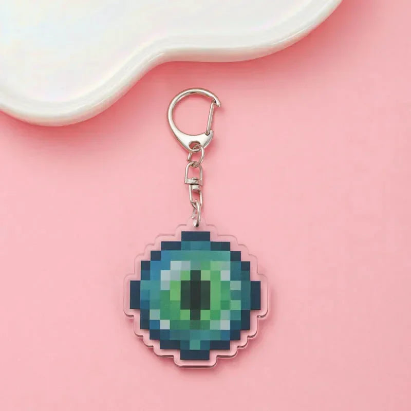 Diamond Sword Keychain with Enchanted Golden Apple and Pickaxe Model Toys for Gamers and Collectors