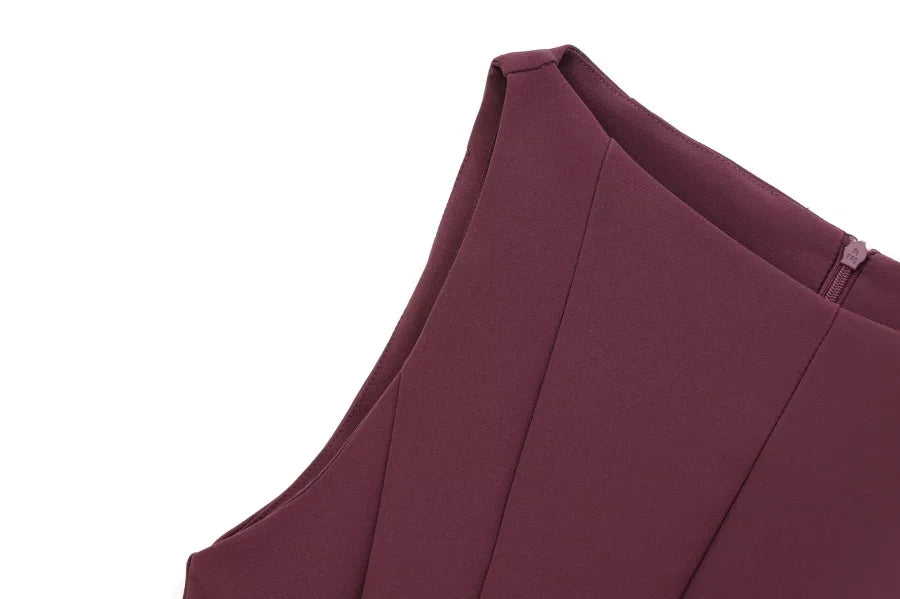 Little Black Dress Elegant Sleeveless Boat Neck Swing Dress