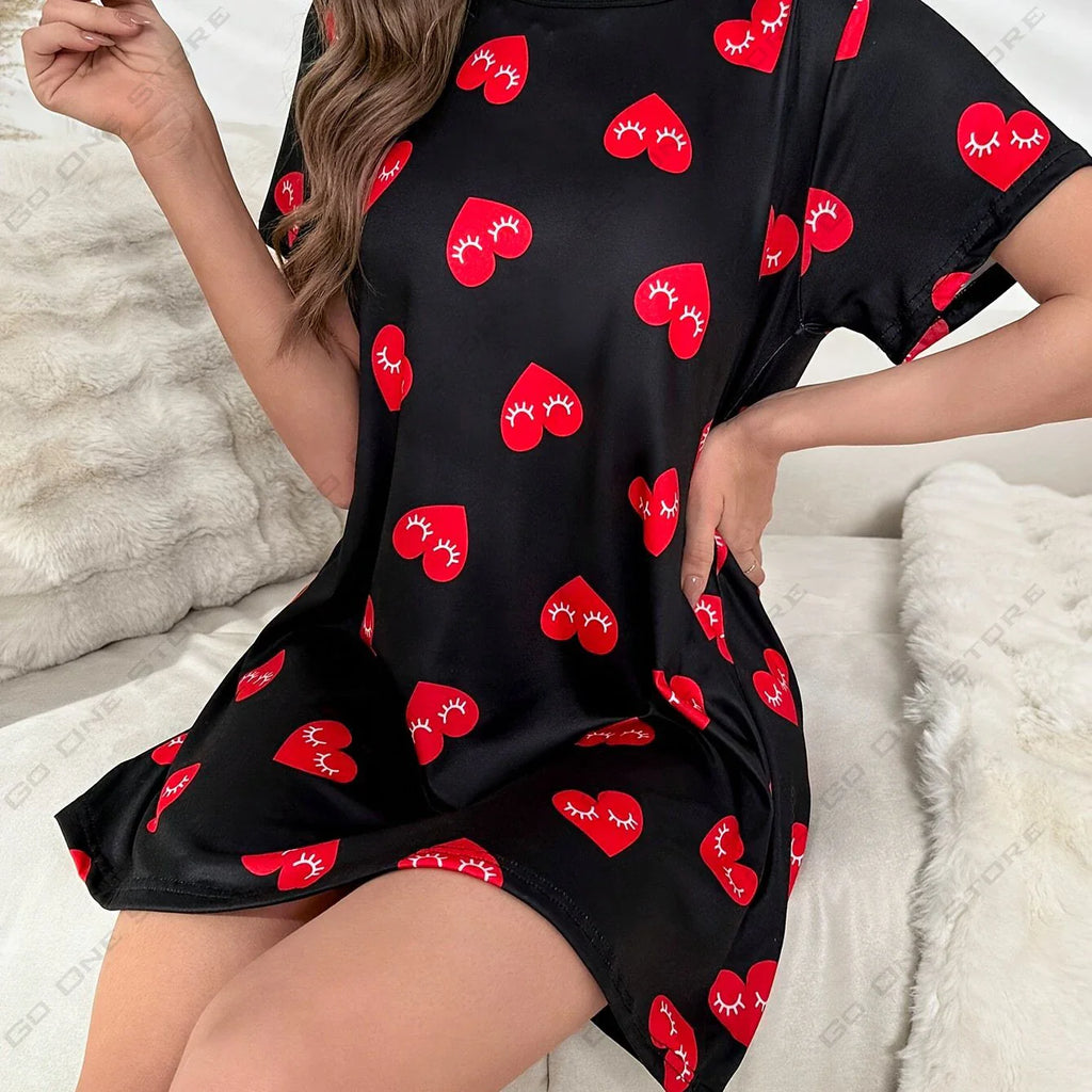 Plus Size Floral Knee Length Dress For Summer Women