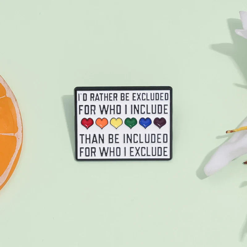 Custom Quotes Enamel Pins with Funny Phrases and Positive Sayings Rainbow Text Brooch Lapel Badge Jewelry Gift for Friends