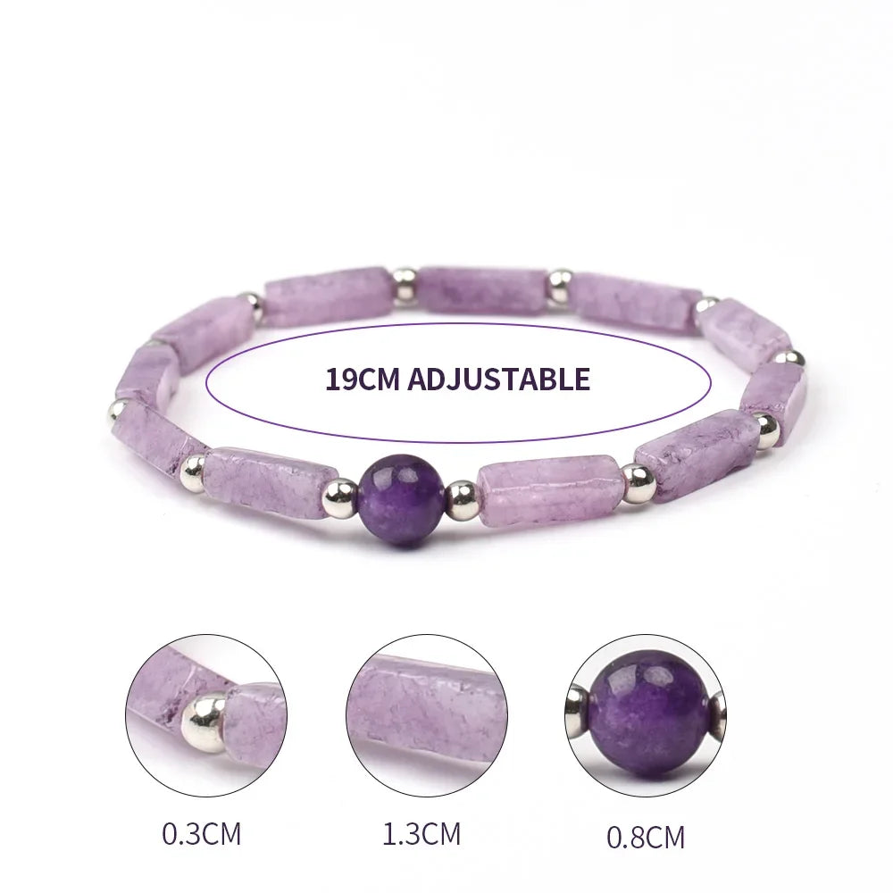 Natural Amethyst Slimming Bracelet for Women with Healing Energy for Weight Loss and Fatigue Relief