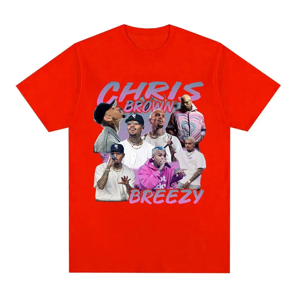 Breezy Pattern T-Shirt for Women Casual Short Sleeved Street Wear