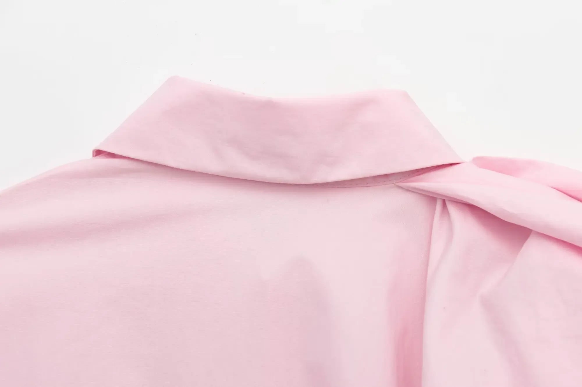 Women's Romantic Fluffy Poplin Shoulder Shirt Solid Color Versatile Fashion Top