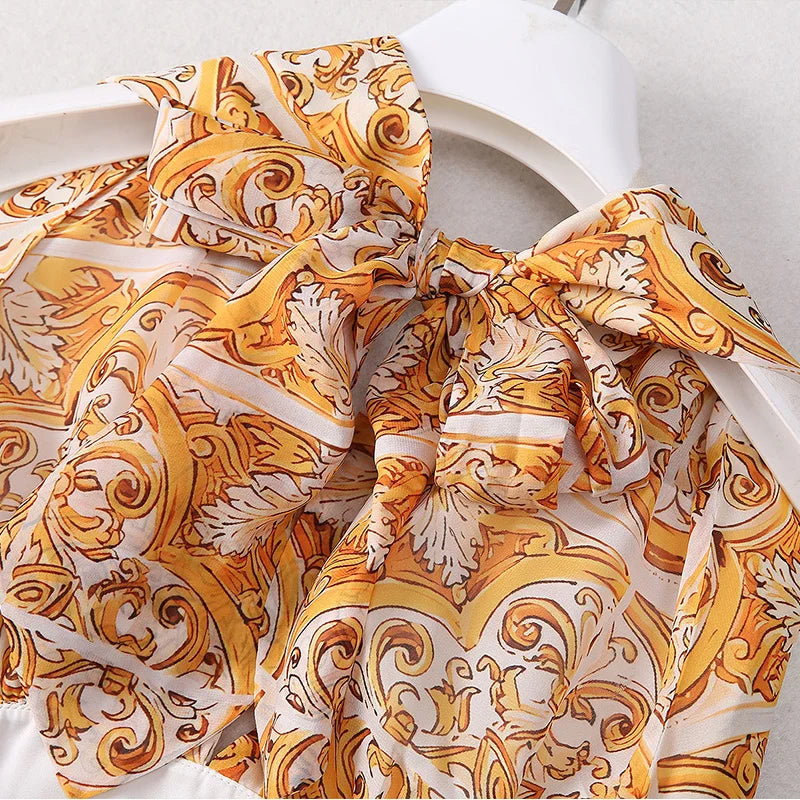 Summer Halter Backless Printed Luxury Dress Sleeveless