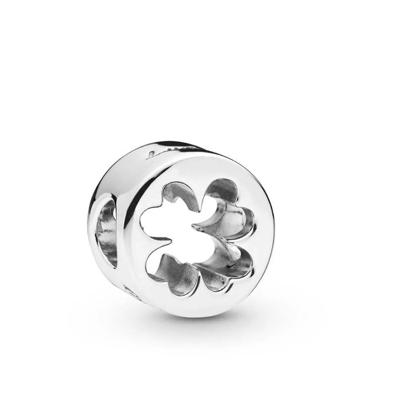 925 Sterling Silver Family Tree Heart Pendant Beads for DIY Bracelets
