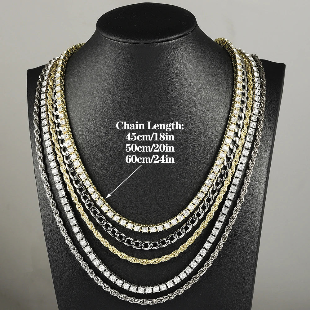 Classic Cuban Link Chain Necklace for Men and Women - High Quality Smooth Fashion Jewelry Suitable for All Occasions