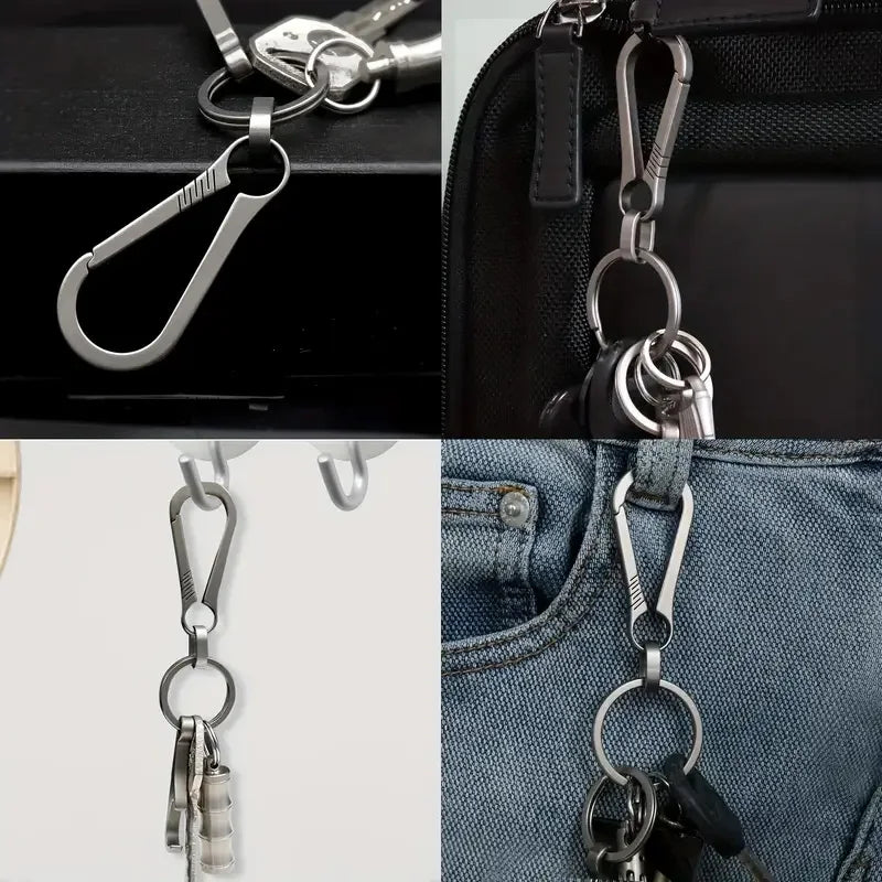 Titanium Alloy Keychain Buckle Ring for EDC Outdoor Use and Car Accessories