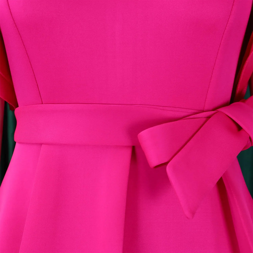 V Neck Bodycon Midi Dress With Ruffle Sleeves For Women