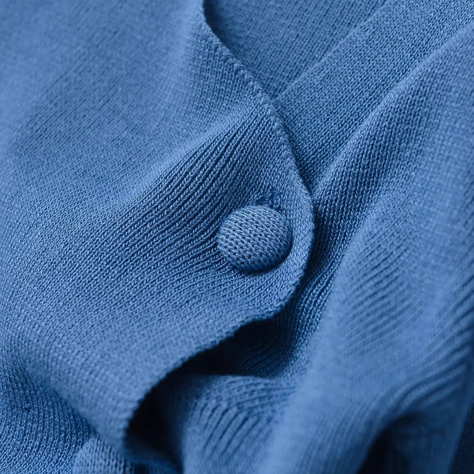 Asymmetrical Blue and Brown Knitted Sweater Women's Pleated Long Sleeve Autumn Knitwear Elegant Fall Top