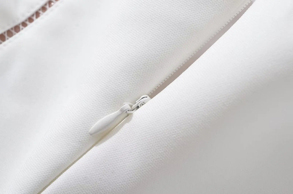 Elegant Halter Neck Backless Mesh Dress For Evening