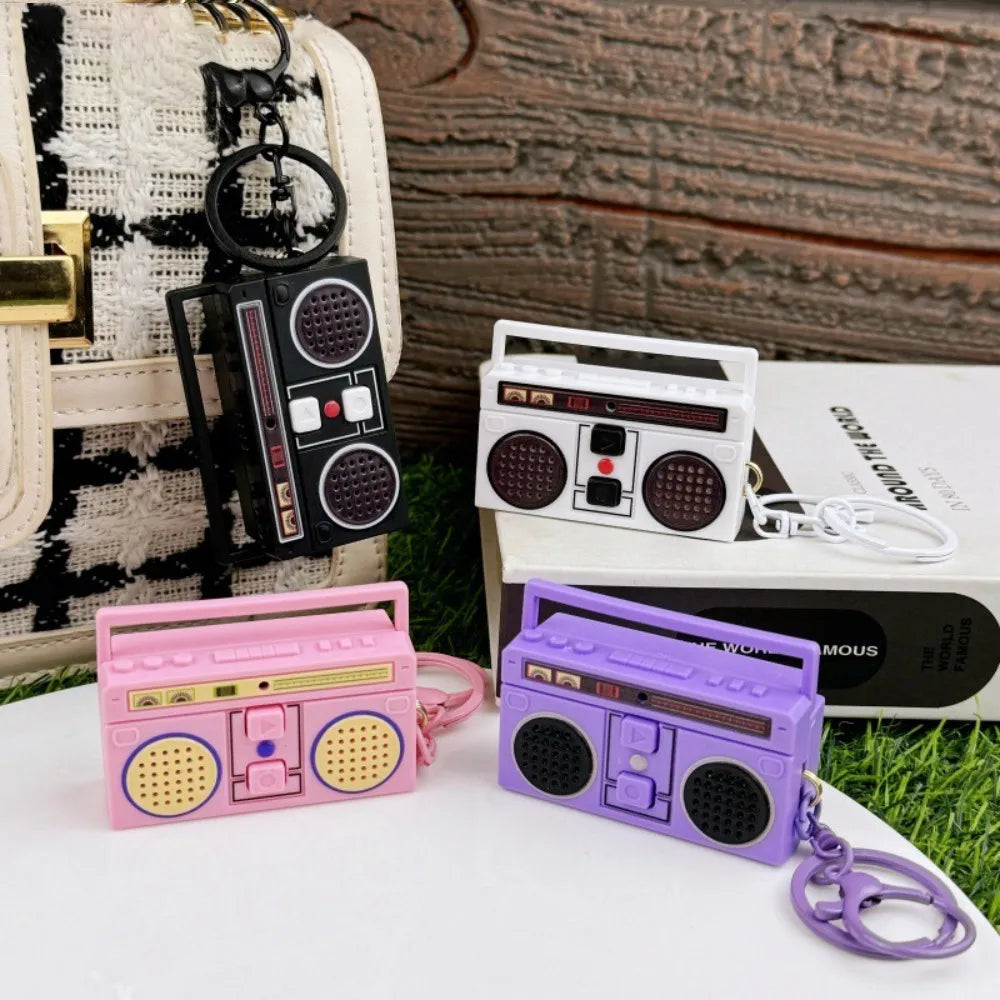 Creative Mini Radio Recorder Keychain Music Toy Gift for Kids