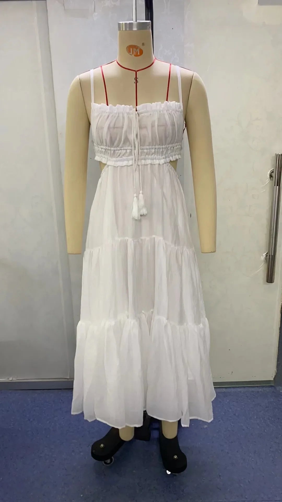 Halter Neck Backless Lace Dress For Women Summer Solid Color