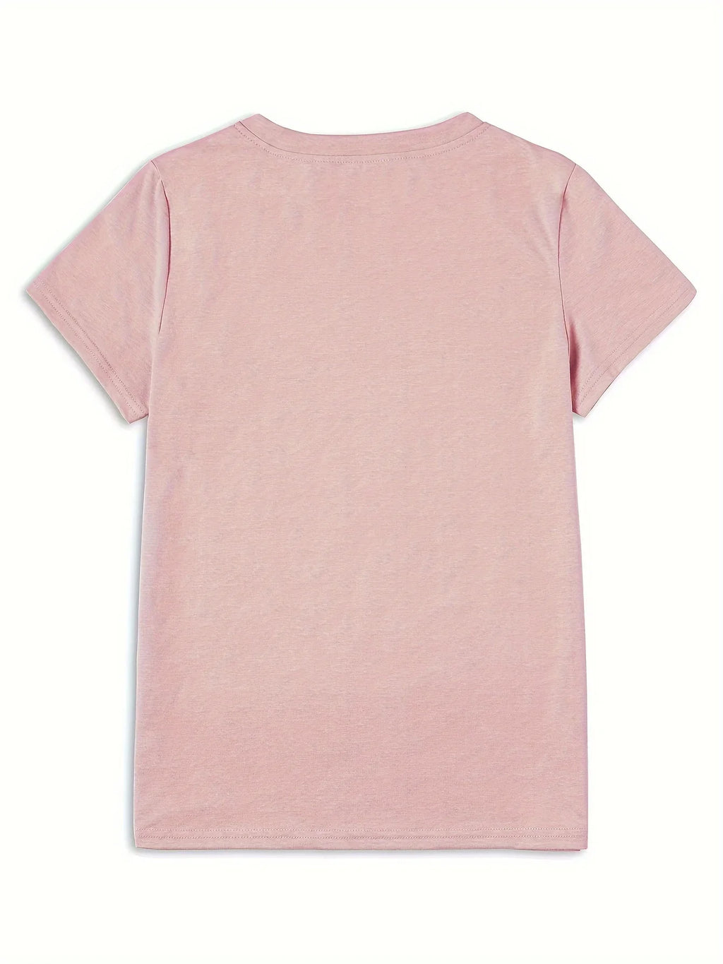 Goose Letter Print Casual T-Shirt for Women, Short Sleeve Crew Neck Top for Spring and Summer