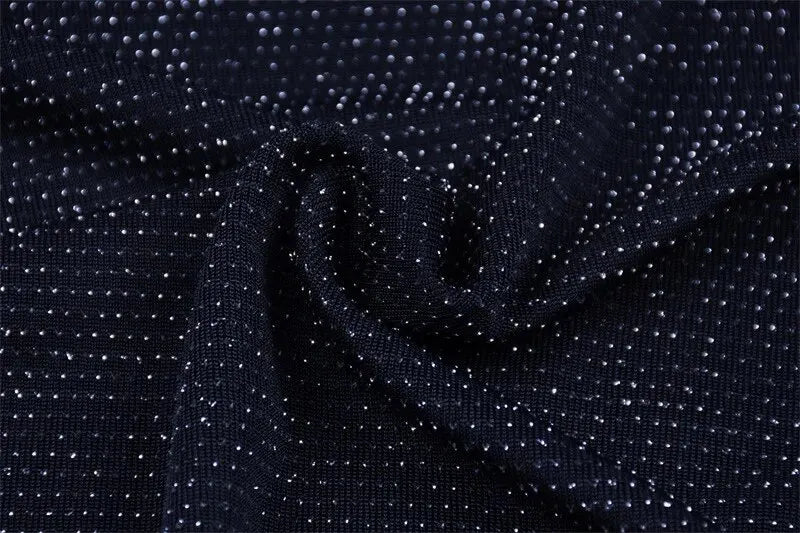 Black Midi Dress Long Sleeve Party Evening Streetwear