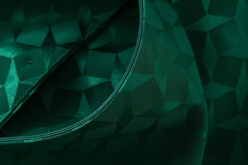 Elegant Green Pleated Long Sleeve Dress With Bow Collar