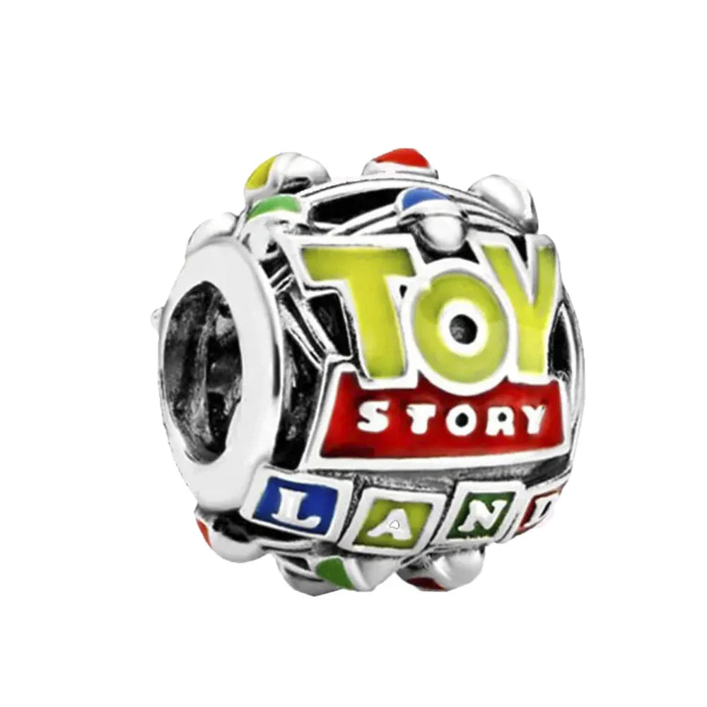 925 Sterling Silver Disney Minnie Mickey Charm Bead for Original Pendant Bracelet DIY Jewelry