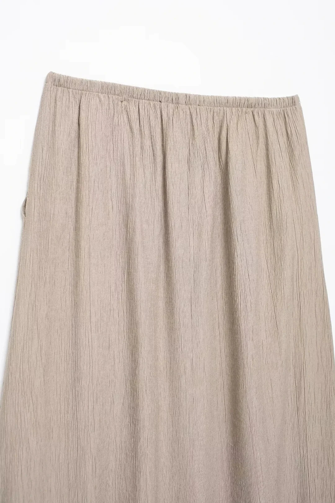 Summer Women's Elegant Solid Color Skirt Set Casual V-neck Bow Lace-Up Sleeveless Crop Vest Top with Loose Drawstring Midi Skirt