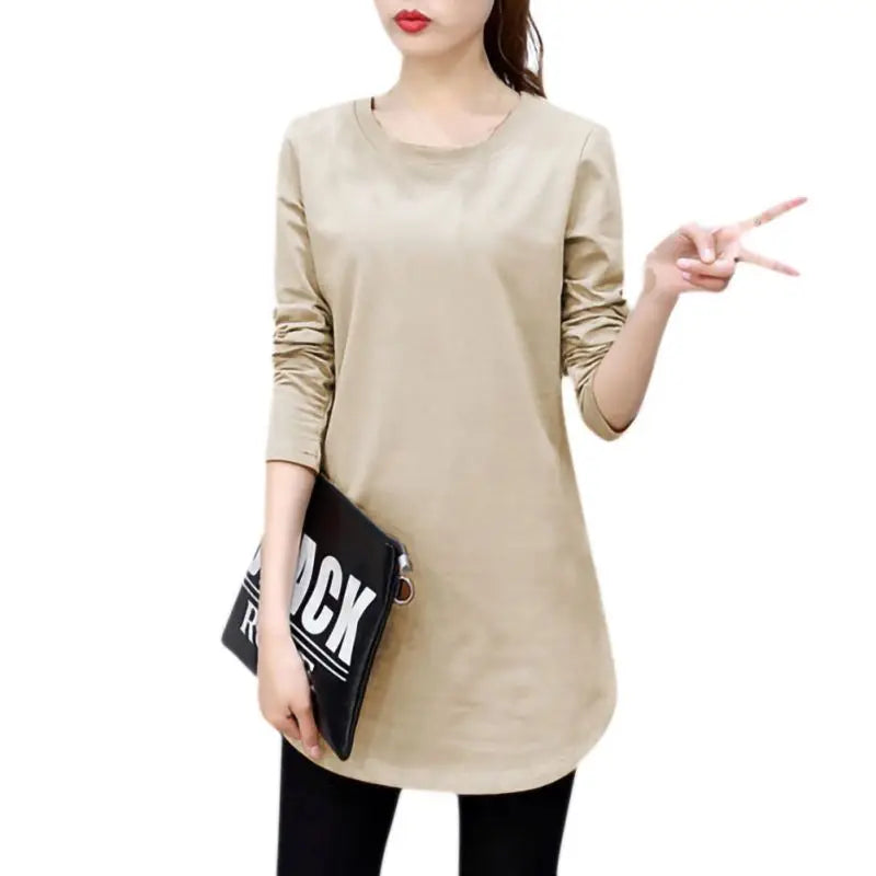 Women Slim Fit Long Sleeve Casual Blouse in Solid Colors