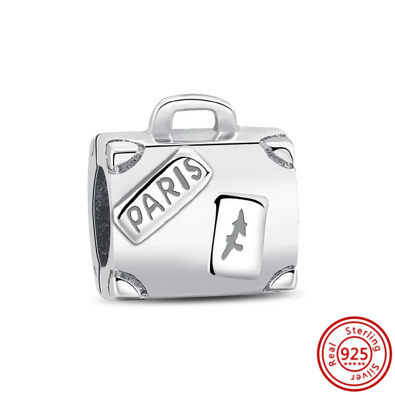 Fit Pantaro Peacock Cake Teeth Butterfly Crown S925 Silver Charms Beads Fine Jewelry for Women Gift