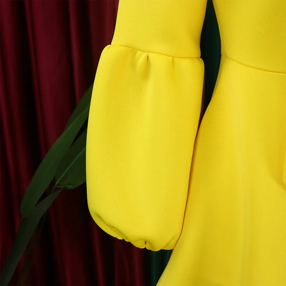 Elegant A Line Midi Dress With Bow Collar For Party