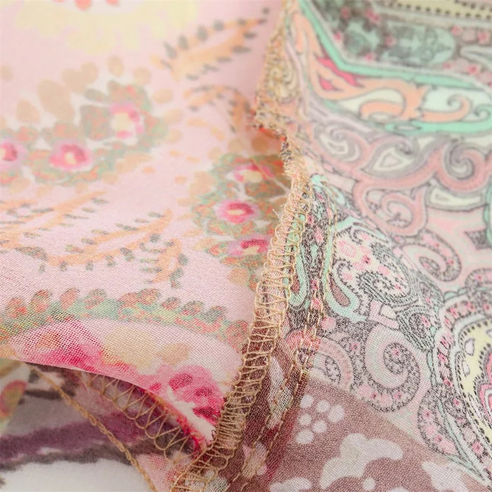 Backless Patchwork Printed Summer Dress For Women Slim Fit