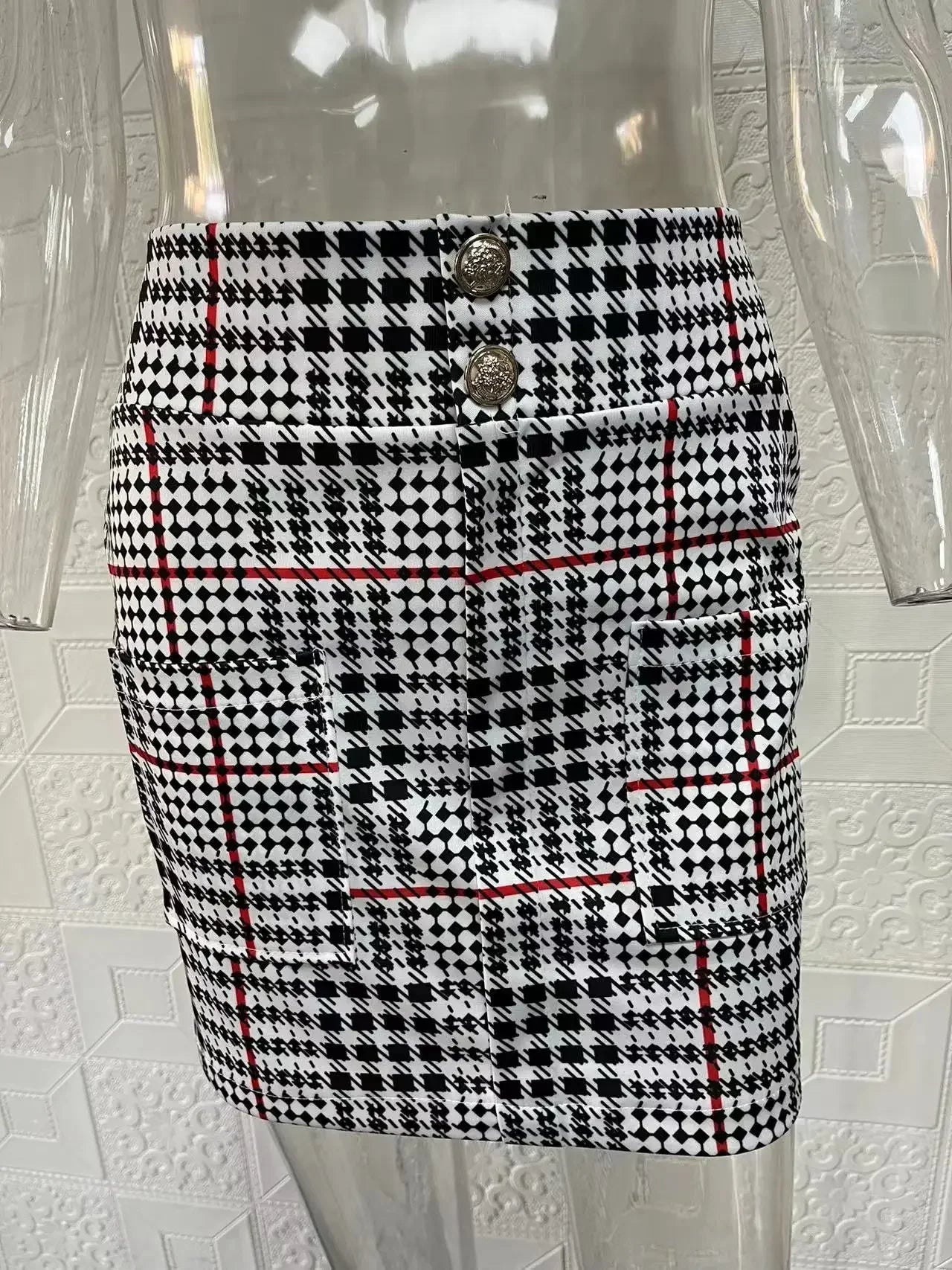 Elegant Plaid Two-Piece Mini Dress Set for Women Casual Chic Skirt and Jacket Outfit Spring Autumn Fashion
