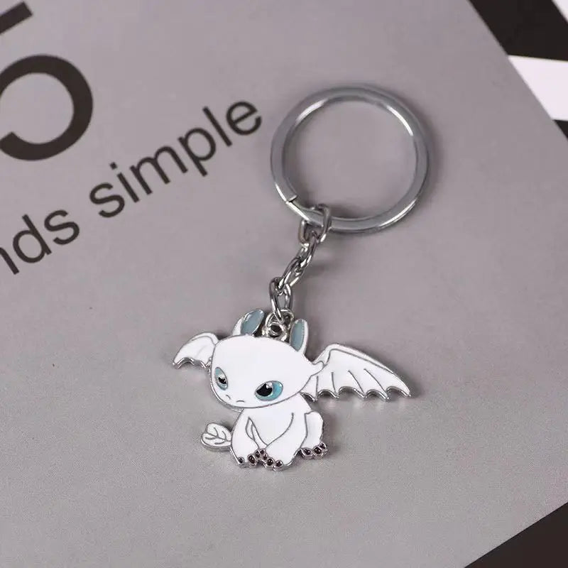 Mini Dragon Taming Toothless Keychain Pendant for Couples Cute Cartoon Backpack Accessory
