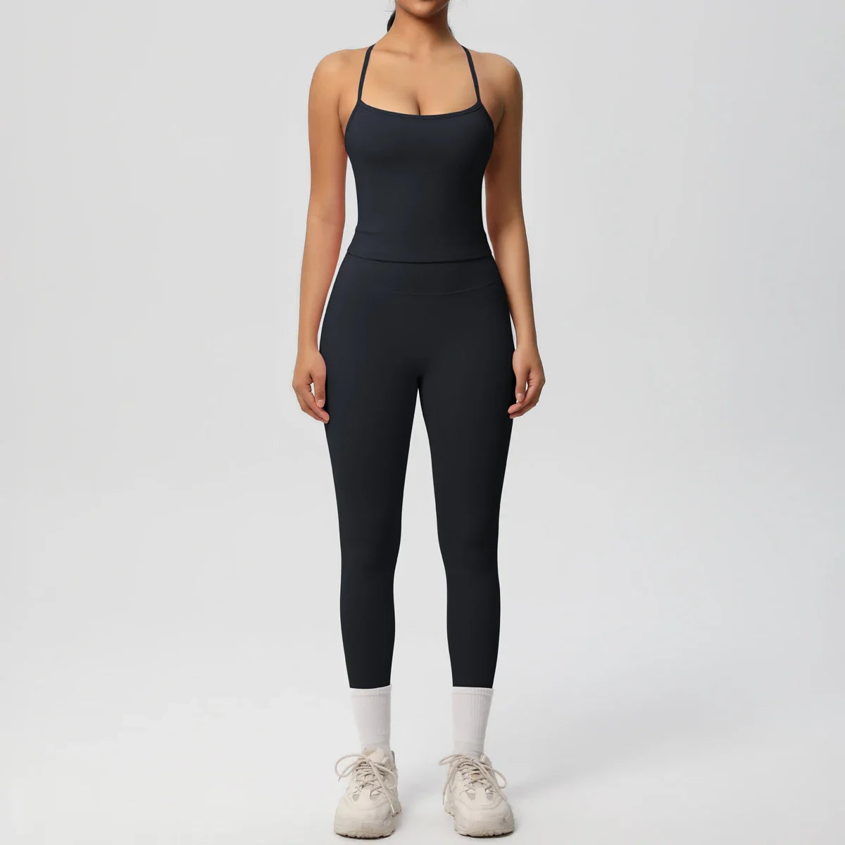 2PCS Nude Feeling Women's Yoga Set with Sports Bra and Leggings for Gym Fitness and Running