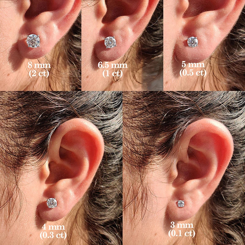 Moissanite Diamond Stud Earrings in S925 Sterling Silver for Women Perfect for Wedding Engagement and Anniversary Gifts