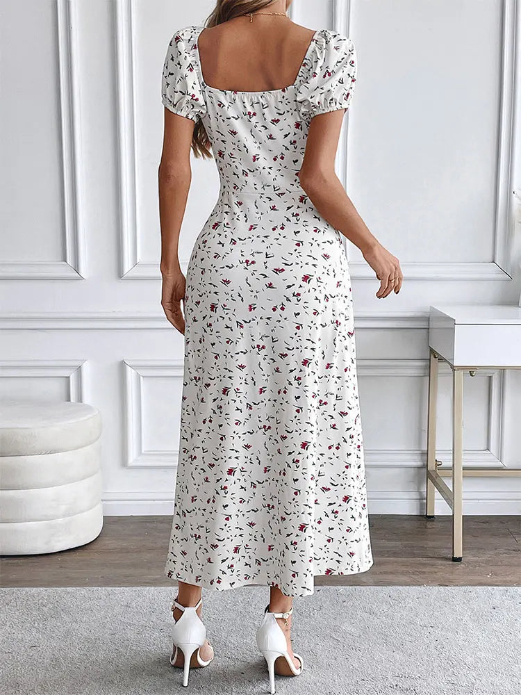 Womens Summer Dress Hollow Out Split Casual Club Wear