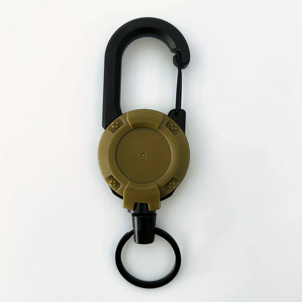 Extendable Retractable Keychain Badge Reels with Heavy Duty Clip and Carabiner for Outdoor Use