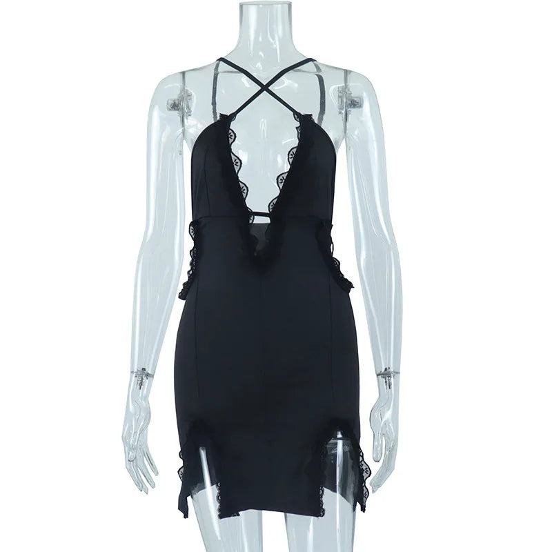 Women Backless Midi Dress Bodycon For Party Club Evening