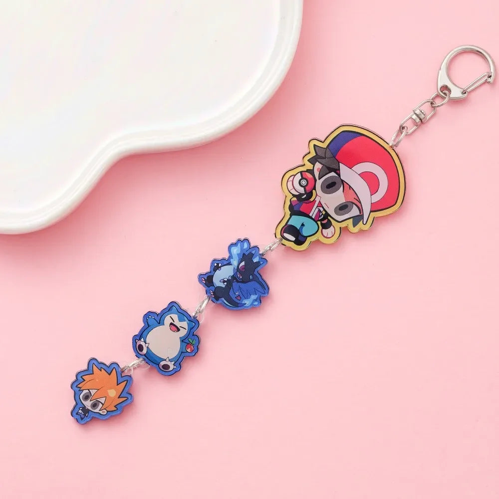 Cute Anime Acrylic Keychain Accessory Cartoon Car Bag Pendant Gift for Friends Fans