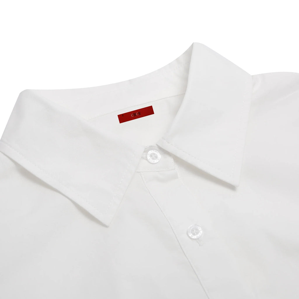 Women's Blue Striped Splicing Business Commuter Top with Stylish Bottom Shirt Design